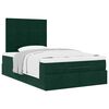 vidaXL Estructura cama otomana colchones terciopelo verde oscuro