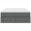 vidaXL Cama con almacenamiento y colch&oacute;n Gris oscuro 120 x 190 cm