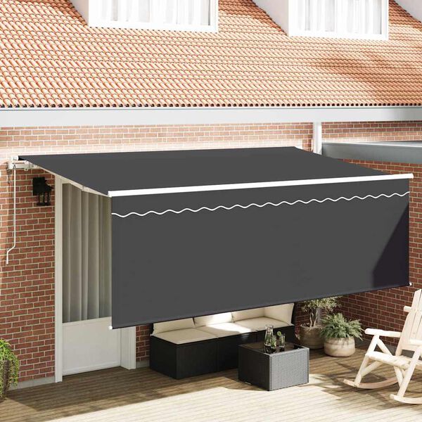 vidaXL Toldo Retr&aacute;ctil Antracita 350 x 200 cm tela