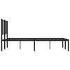 vidaXL Estructura cama sin colch&oacute;n con cabecero metal negro 120x190 cm