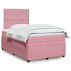 vidaXL Cama box spring con colch&oacute;n terciopelo rosa 120x200 cm