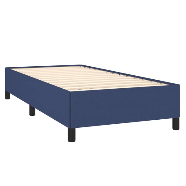 vidaXL Cama box spring con colch&oacute;n tela azul 100x200 cm