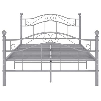 vidaXL Estructura de cama de metal gris 120x200 cm
