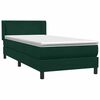 vidaXL Cama box spring con colch&oacute;n terciopelo verde oscuro 200x210 cm