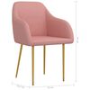 vidaXL Sillas de comedor 6 unidades terciopelo rosa
