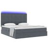 vidaXL Cama con almacenamiento y LED con LED Gris oscuro 160 x 200 cm