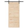 vidaXL Puerta Corredera Marrón 80 x 208 cm Madera de pino macizo