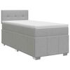 vidaXL Cama box spring con colch&oacute;n Gris Claro 90 x 190 cm Tela