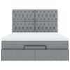 vidaXL Estructura cama otomana con colch&oacute;n tela gris claro 140x190 cm