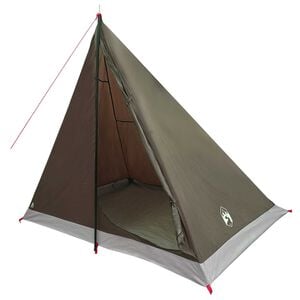 vidaXL Tienda de senderismo 2 persona Marr&oacute;n y gris