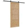 vidaXL Puerta Corredera Natural y negro 83 x 202 cm