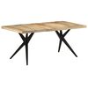 vidaXL Mesa de comedor madera de mango rugosa 180x90x76 cm
