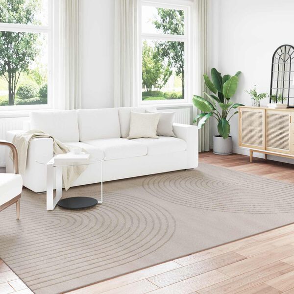 vidaXL Alfombras de &aacute;rea HUARTE Beige 280 x 200 cm Poli&eacute;ster