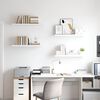 vidaXL Estantes flotantes de pared 4 uds MDF blanco 80x23,5x3,8 cm
