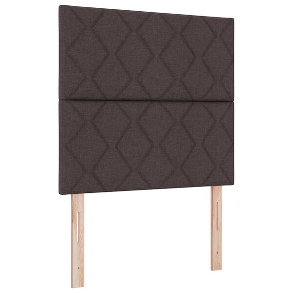 vidaXL Cama tipo Box Spring Marr&oacute;n Oscuro 120 x 200 cm tela