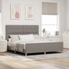 vidaXL Estructura de cama con cabecera Taup&eacute; 180 x 200 cm tela