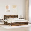 vidaXL Estructura de cama con cabecera Madera vieja 200 x 200 cm