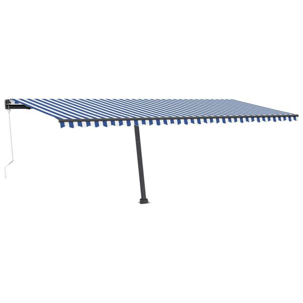 vidaXL Toldo de pie autom&aacute;tico azul y blanco 600x300 cm
