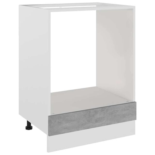 vidaXL Mueble para horno "Riga" gris hormigón 60x46x81,5 cm madera de ingeniería