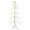 vidaXL &Aacute;rbol de Navidad de metal con soporte Dorado 150 cm