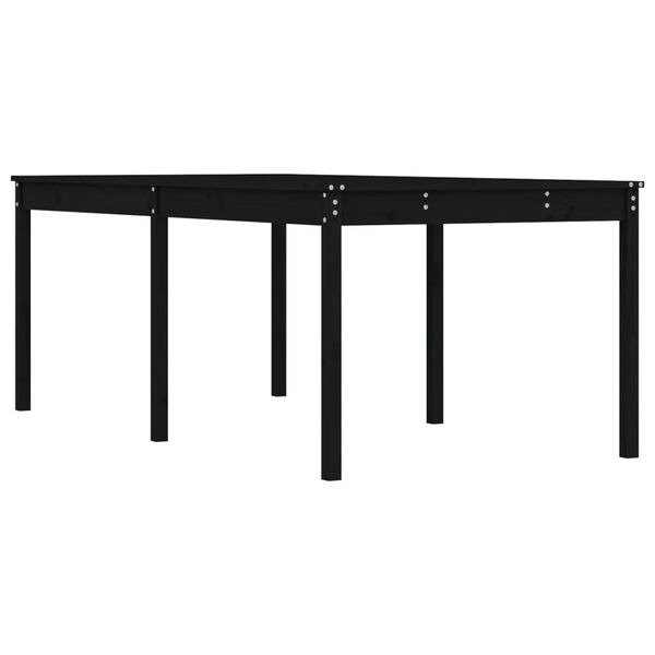 vidaXL Mesa de jard&iacute;n madera maciza de pino negro 203,5x100x76 cm