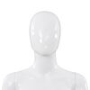 vidaXL Maniquí de mujer completo base de vidrio blanco brillante 175cm