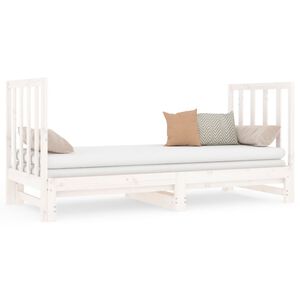 vidaXL Sof&aacute; cama extra&iacute;ble sin colch&oacute;n blanco 2x(90x190) cm