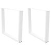 vidaXL Patas para mesa de comedor en forma de V (2 unidades), color blanco, 100 x (72-73,3) cm, acero