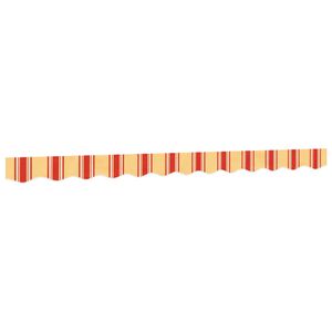 vidaXL Tela de cenefa de toldo de repuesto rayas amarillo naranja 300 cm