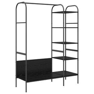vidaXL Perchero para ropa Negro 120 x 44 x 160 cm Madera de ingenier&iacute;a