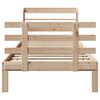 vidaXL Estructura de cama con cabecero madera maciza pino 75x190 cm