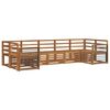 vidaXL Juegos de sof&aacute;s 7 pcs Natural Madera de Acacia S&oacute;lida