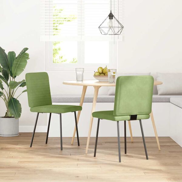 vidaXL Sillas de comedor 2 unidades terciopelo verde claro