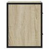 vidaXL Mesita de noche de pared color roble ahumado 40x31x39,5 cm