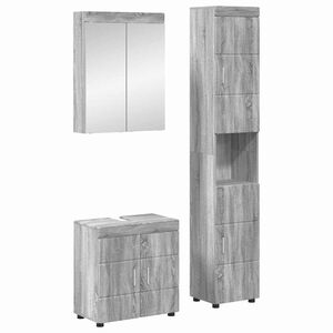 vidaXL Juego de muebles de ba&ntilde;o TULUM Gris Sonoma Madera de ingenier&iacute;a