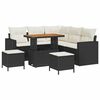 vidaXL Conjunto de sof&aacute;s de jard&iacute;n 8 uds. Negro rat&aacute;n sint&eacute;tico