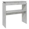 vidaXL Mesa consola madera de ingenier&iacute;a gris 80x30x80 cm