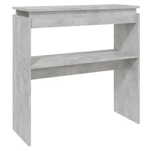 vidaXL Mesa consola madera de ingenier&iacute;a gris 80x30x80 cm