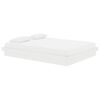vidaXL Estructura de cama doble sin colch&oacute;n madera maciza blanco