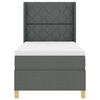 vidaXL Cama tipo Box Spring con colch&oacute;n Gris 90 x 190 cm tela