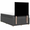 vidaXL Cama box spring con colch&oacute;n tela gris oscuro 120x200 cm