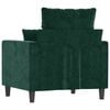 vidaXL Sill&oacute;n de terciopelo verde oscuro 60 cm