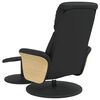 vidaXL Sill&oacute;n reclinable con reposapi&eacute;s cuero sint&eacute;tico negro