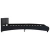 vidaXL Estructura cama LED sin colchón cuero sintético negro 180x200cm