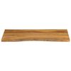 vidaXL Tablero de mesa borde natural madera maciza mango 120x60x2,5 cm