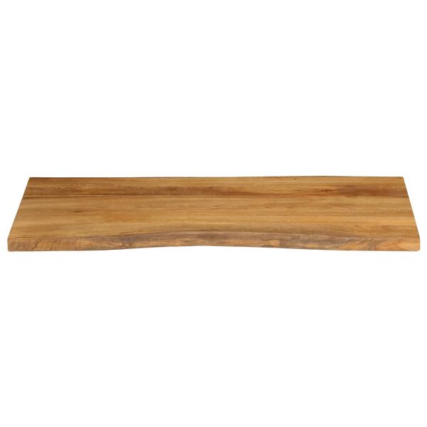 vidaXL Tablero de mesa borde natural madera maciza mango 120x60x2,5 cm