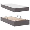 vidaXL Cama con almacenamiento y colch&oacute;n con colch&oacute;n 2 pcs Gris Cuero