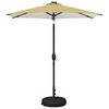vidaXL Parasol de jard&iacute;n con luces LED y base 230 x 230 cm Poli&eacute;ster