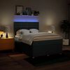 vidaXL Cama box spring con colch&oacute;n tela azul 140x200 cm