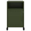 vidaXL Mesita de noche acero verde oliva 36x39x59 cm